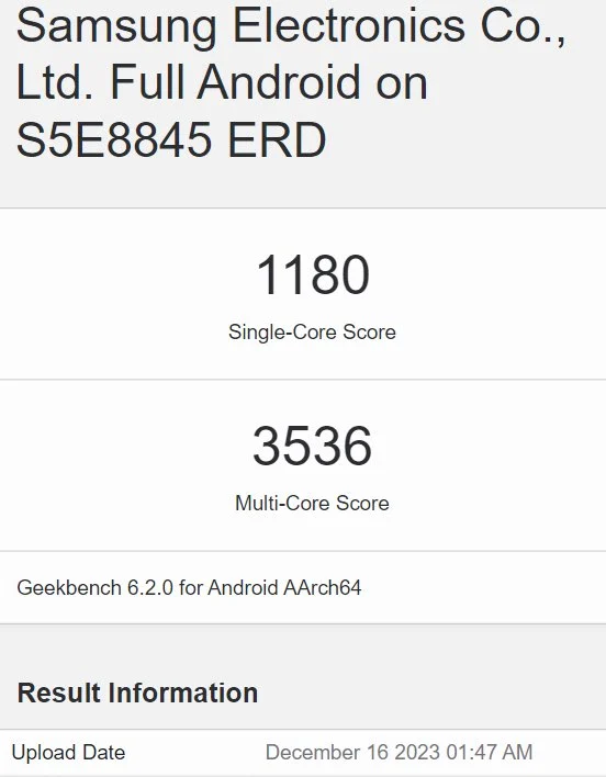 Samsung Exynos 1480 Performance Geekbench 6